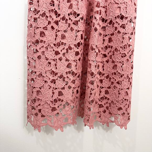 NWT ASTR The Label Floral Lace Sleeveless Dress Midi | Dark Blush Pink | SZ S - Picture 7 of 13